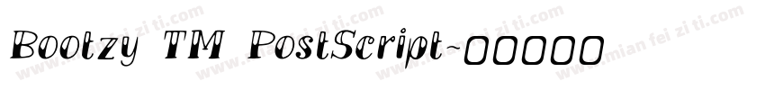 Bootzy TM PostScript字体转换